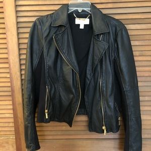 Michael Kors Leather Moto Jacket